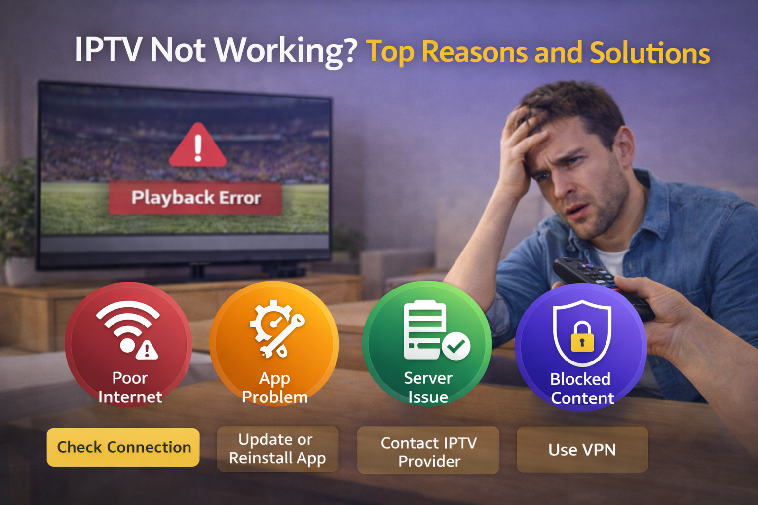 IPTV Not Working? Top Reasons and Solutions